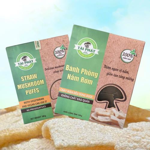 Bánh Phồng Nấm Rơm Tài Phát 180g – Đặc Sản An Giang – Nấm Rơm Tươi Tuyển Chọn
